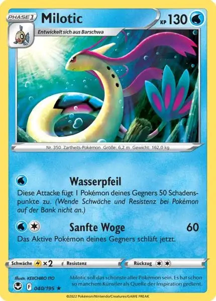 Milotic 040/195 – Pokémon Silberne Sturmwinde Karte