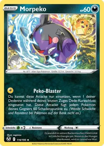 Morpeko 116/195 – Pokémon Silberne Sturmwinde Karte