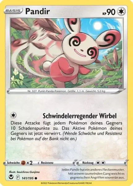 Pandir 141/195 – Pokémon Silberne Sturmwinde Karte