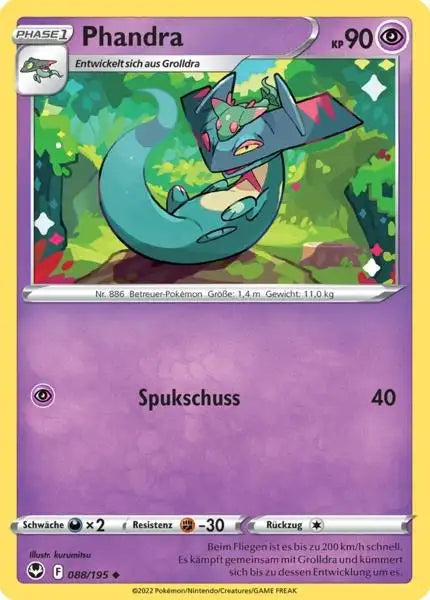 Phandra 088/195 – Pokémon Silberne Sturmwinde Karte