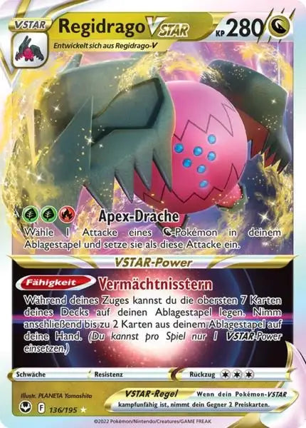Regidrago VSTAR 136/195 – Pokémon Silberne Sturmwinde Karte