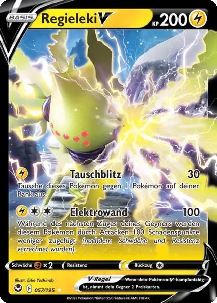 Regieleki V 057/195 – Pokémon Silberne Sturmwinde Karte