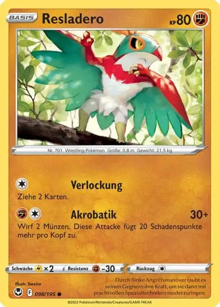 Resladero 098/195 – Pokémon Silberne Sturmwinde Karte