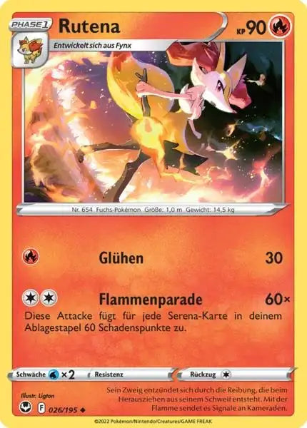 Rutena 026/195 – Pokémon Silberne Sturmwinde Karte