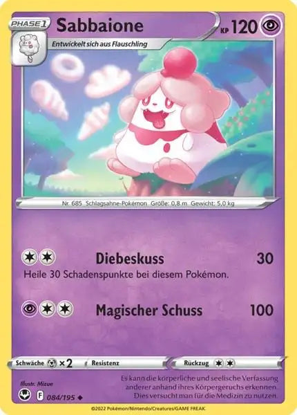 Sabbaione 084/195 – Pokémon Silberne Sturmwinde Karte