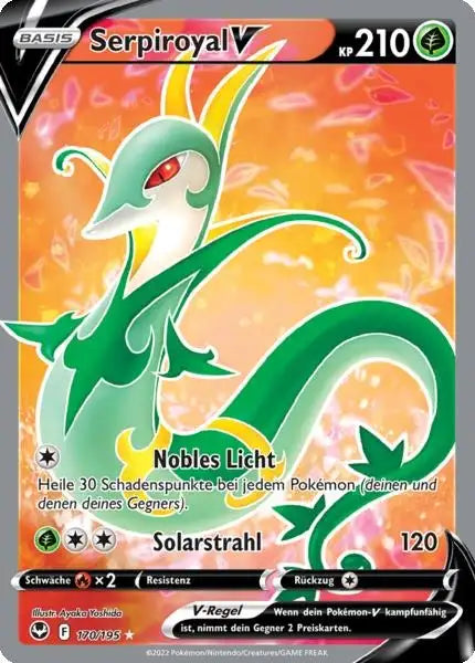 Serpiroyal V 170/195 – Pokémon Silberne Sturmwinde Karte