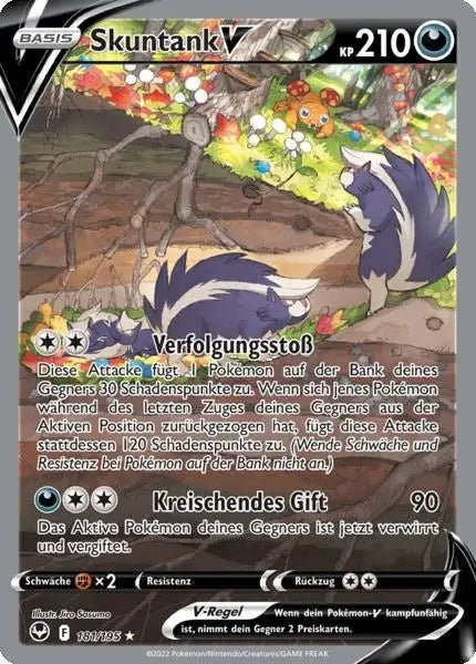 Skuntank V 181/195 – Pokémon Silberne Sturmwinde Karte