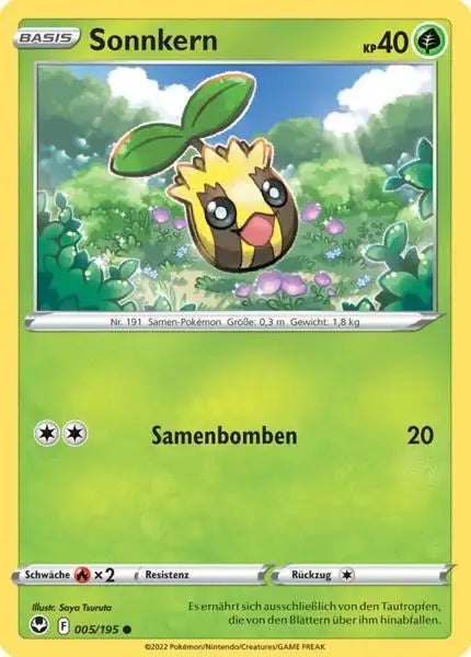 Sonnkern 005/195 – Pokémon Silberne Sturmwinde Karte
