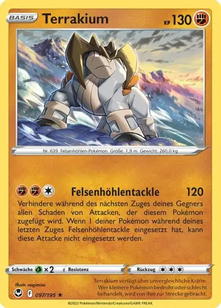 Terrakium 097/195 – Pokémon Silberne Sturmwinde Karte