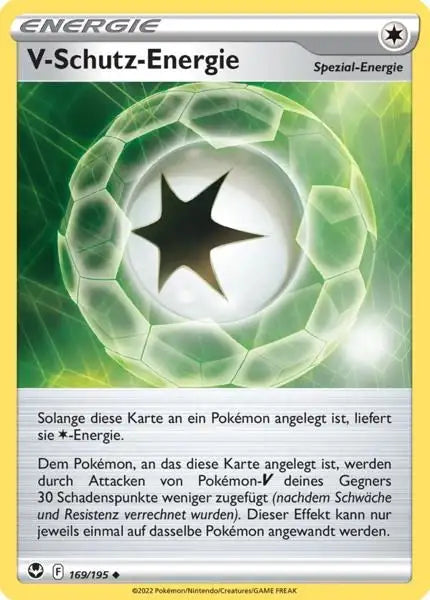 V Schutz Energie 169/195 – Pokémon Silberne Sturmwinde Karte
