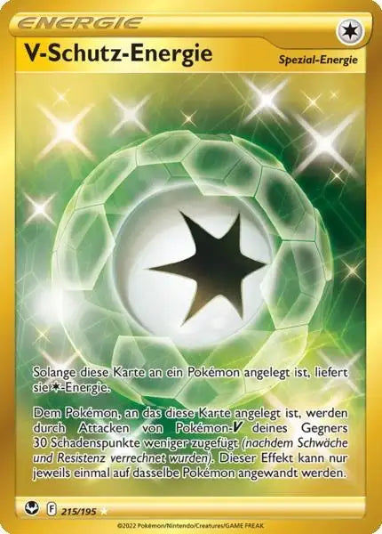 V Schutz Energie 215/195 – Pokémon Silberne Sturmwinde Karte