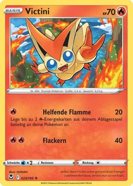 Victini 023/195 – Pokémon Silberne Sturmwinde Karte