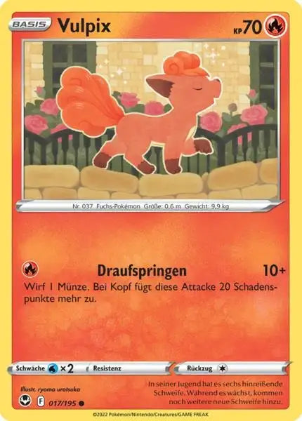 Vulpix 017/195 – Pokémon Silberne Sturmwinde Karte