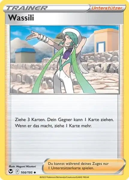 Wassili 166/195 – Pokémon Silberne Sturmwinde Karte