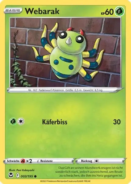 Webarak 003/195 – Pokémon Silberne Sturmwinde Karte