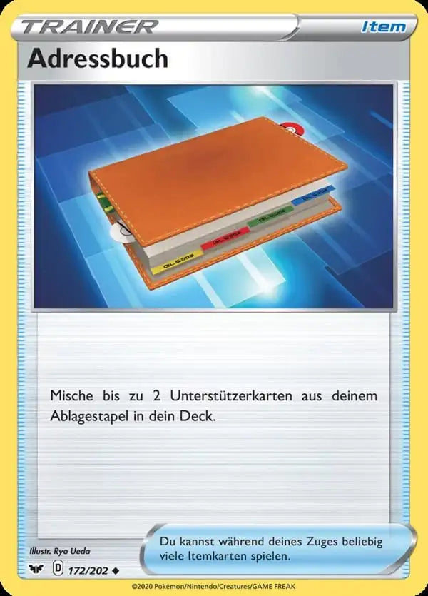 adressbuch 172/202 – Pokémon Schwert & Schild Karte