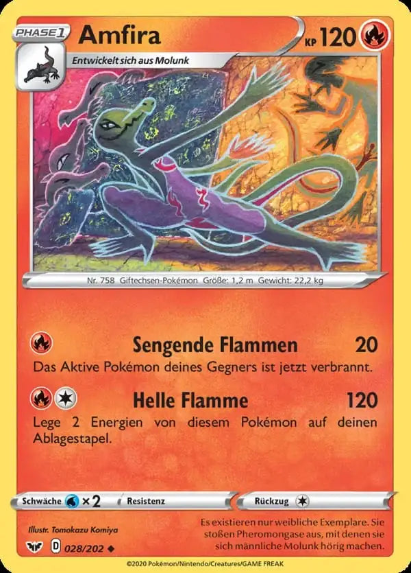 amfira 028/202 – Pokémon Schwert & Schild Karte