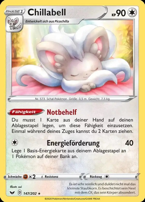 chillabell 147/202 – Pokémon Schwert & Schild Karte