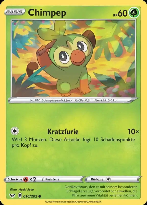 chimpep 010/202 – Pokémon Schwert & Schild Karte