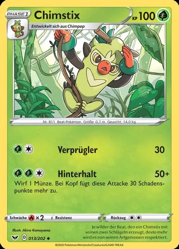 chimstix 013/202 – Pokémon Schwert & Schild Karte