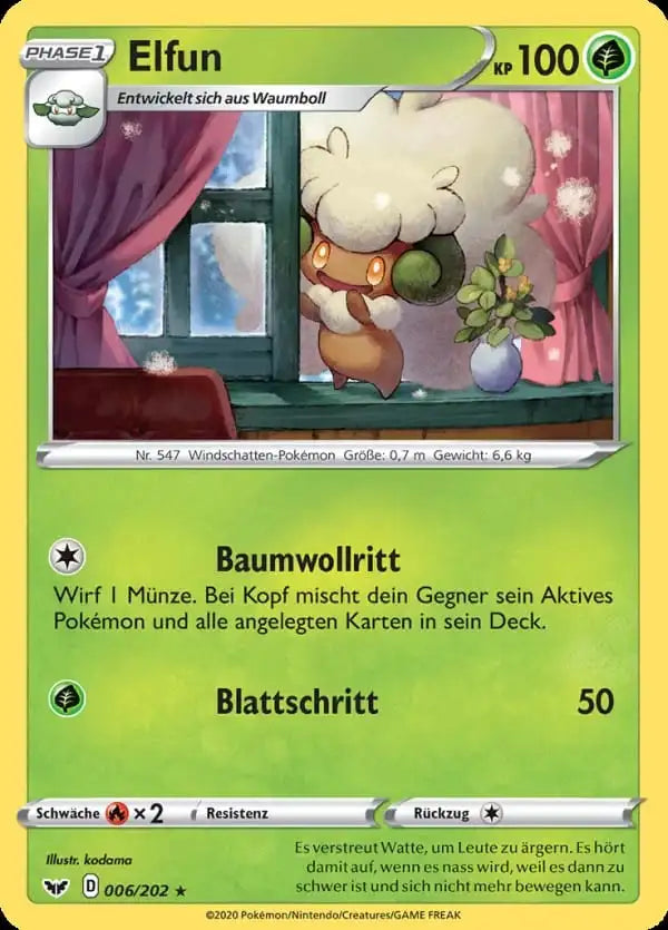 elfun 006/202 – Pokémon Schwert & Schild Karte