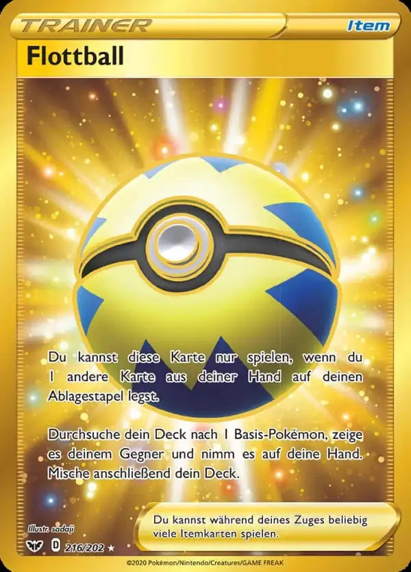 flottball 216/202 – Pokémon Schwert & Schild Karte