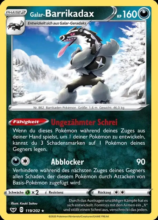 galar barrikadax 119/202 – Pokémon Schwert & Schild Karte
