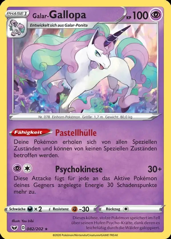 galar gallopa 082/202 – Pokémon Schwert & Schild Karte