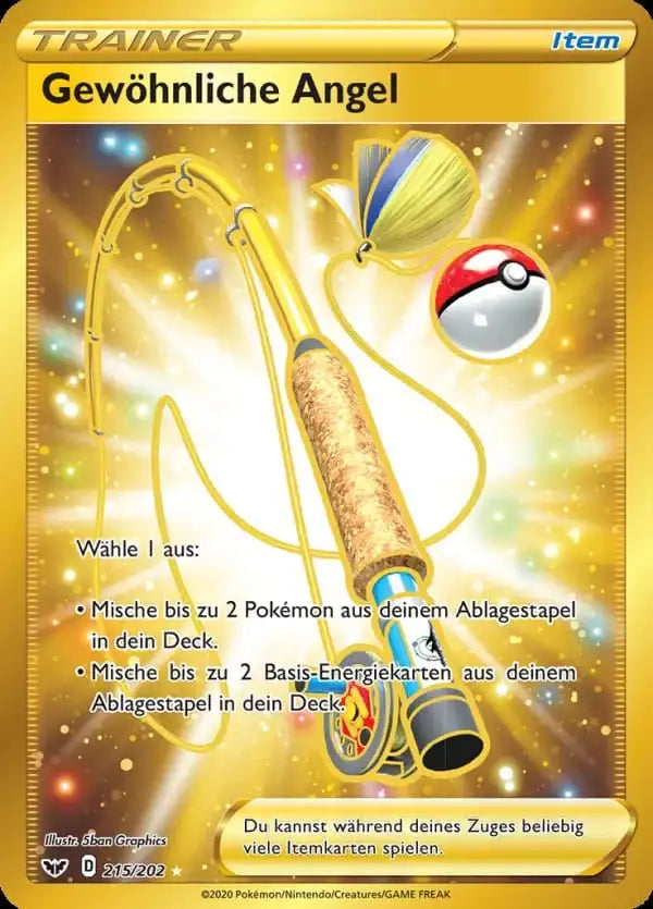 gewoehnliche angel 215/202 – Pokémon Schwert & Schild Karte
