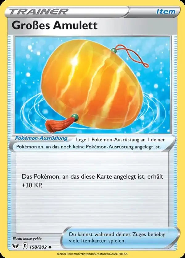 grosses amulett 158/202 – Pokémon Schwert & Schild Karte