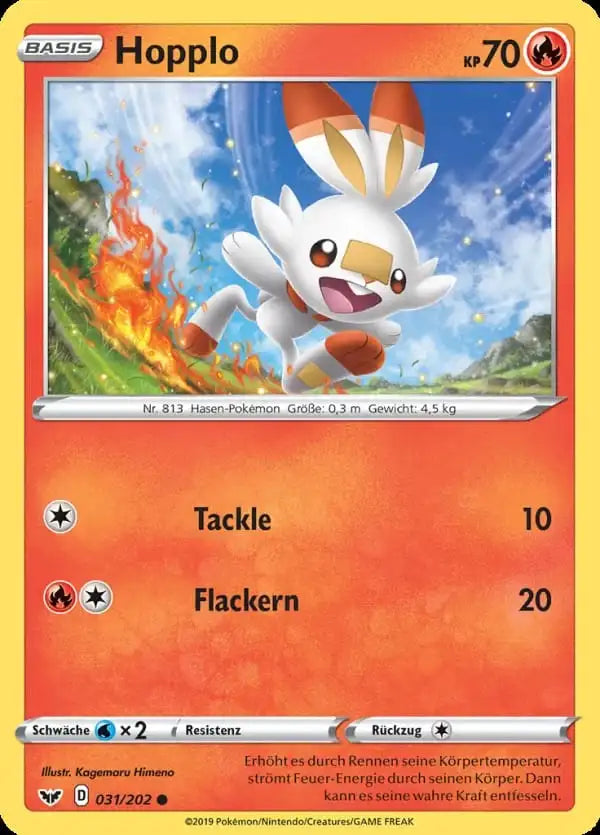 hopplo 031/202 – Pokémon Schwert & Schild Karte