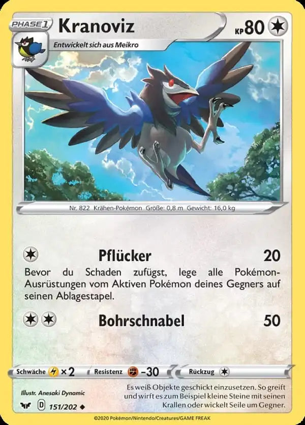 kranoviz 151/202 – Pokémon Schwert & Schild Karte
