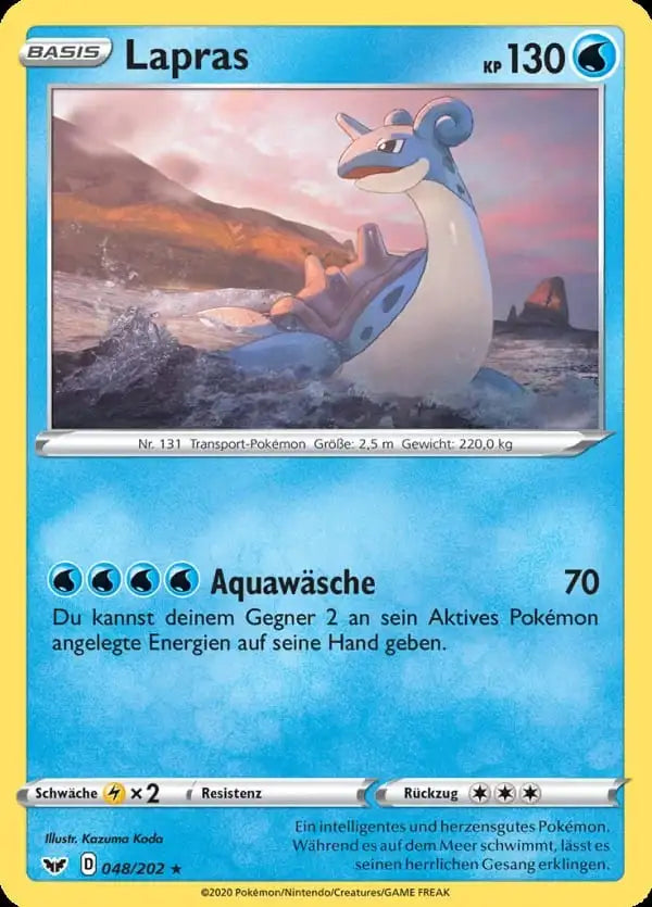 lapras 048/202 – Pokémon Schwert & Schild Karte