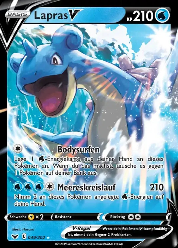 lapras v 049/202 – Pokémon Schwert & Schild Karte