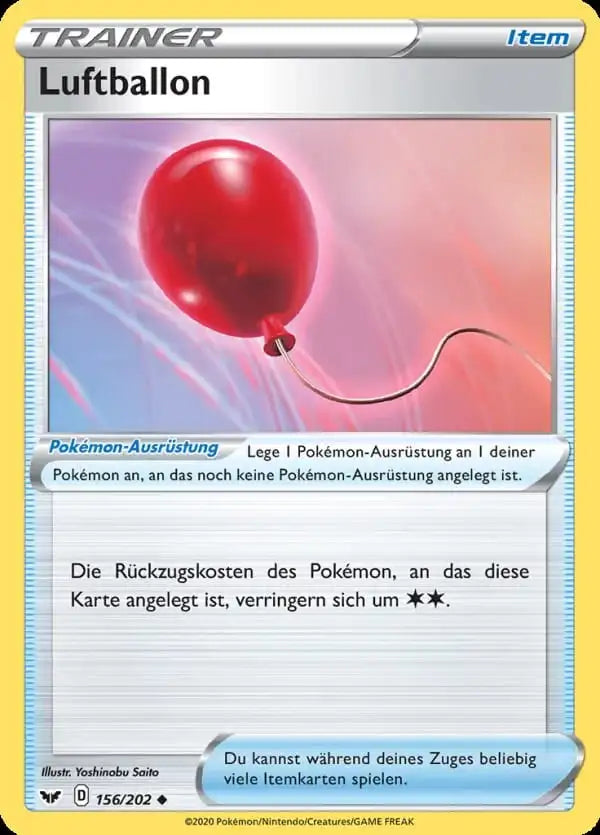 luftballon 156/202 – Pokémon Schwert & Schild Karte