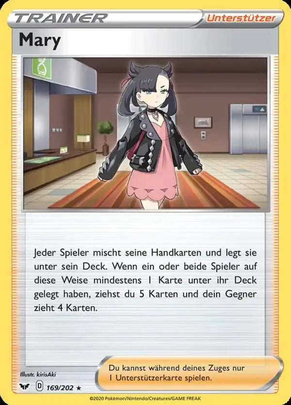 mary 169/202 – Pokémon Schwert & Schild Karte