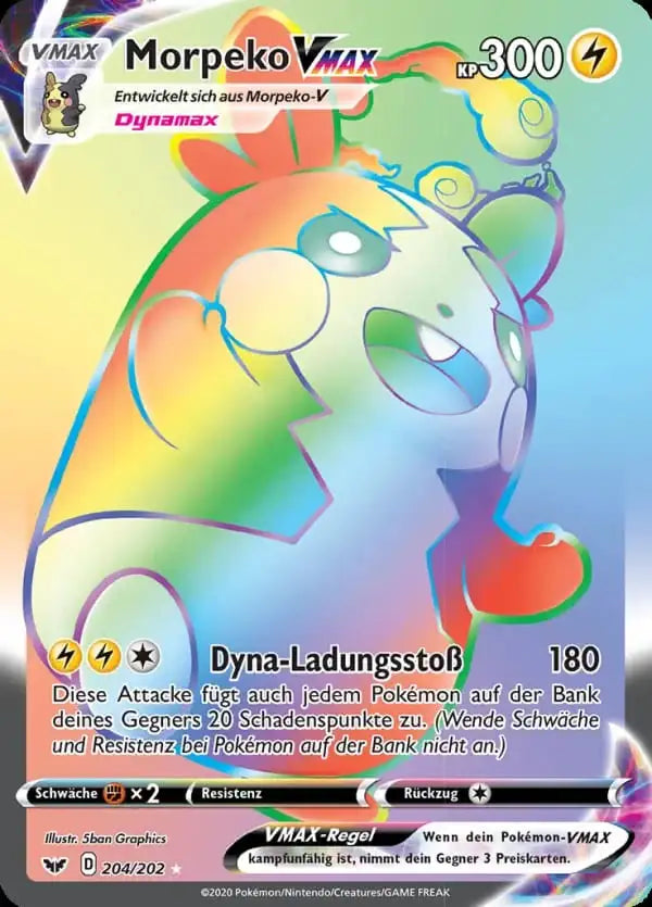 morpeko vmax 204/202 – Pokémon Schwert & Schild Karte