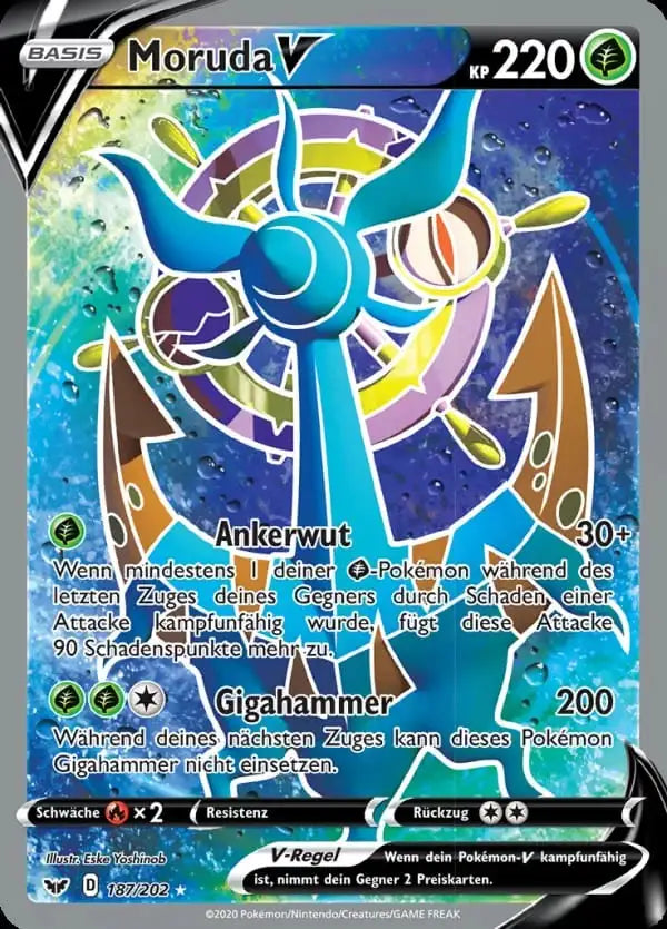 moruda v 187/202 – Pokémon Schwert & Schild Karte