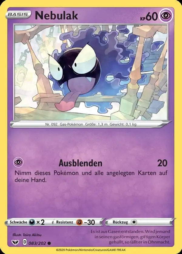 nebulak 083/202 – Pokémon Schwert & Schild Karte