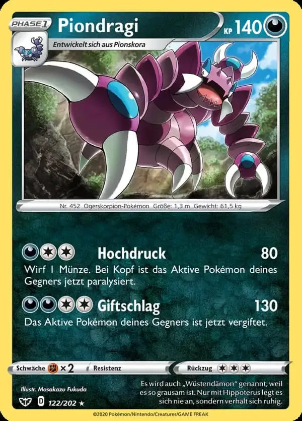 piondragi 122/202 – Pokémon Schwert & Schild Karte