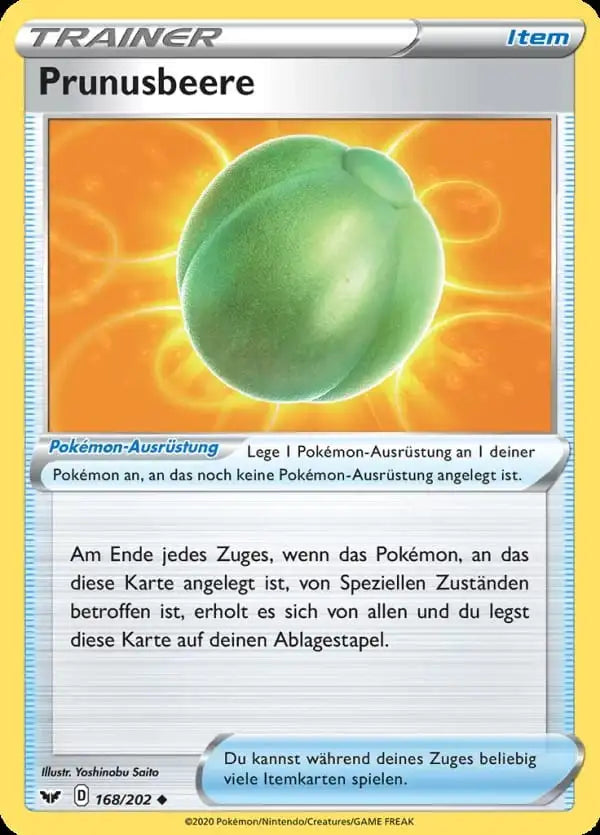 prunusbeere 168/202 – Pokémon Schwert & Schild Karte