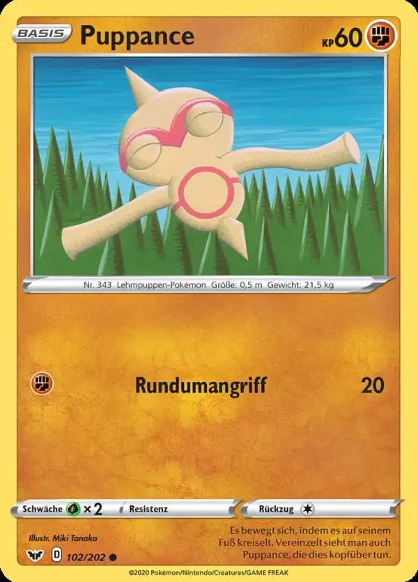 puppance 102/202 – Pokémon Schwert & Schild Karte