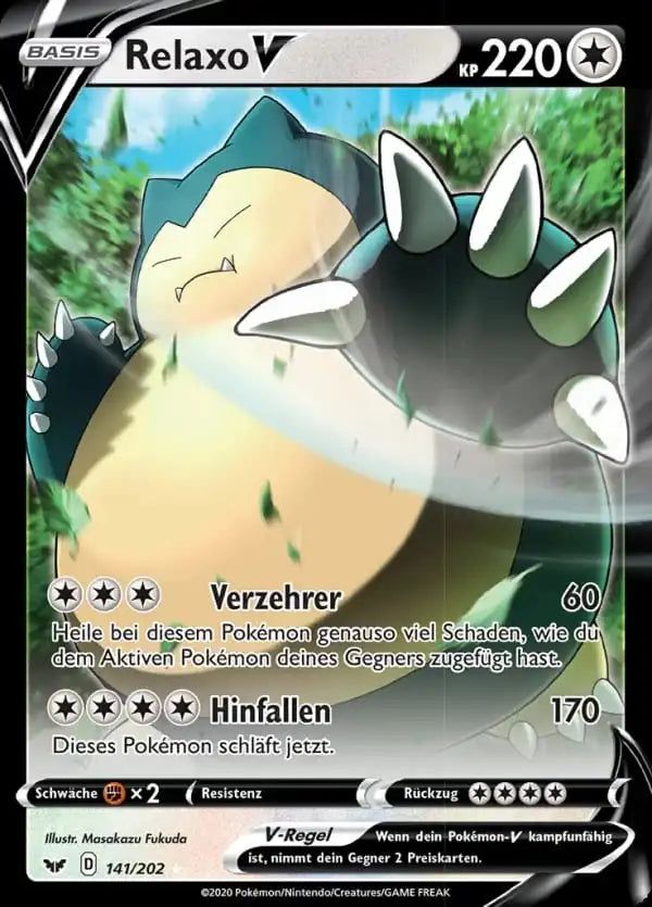 relaxo v 141/202 – Pokémon Schwert & Schild Karte