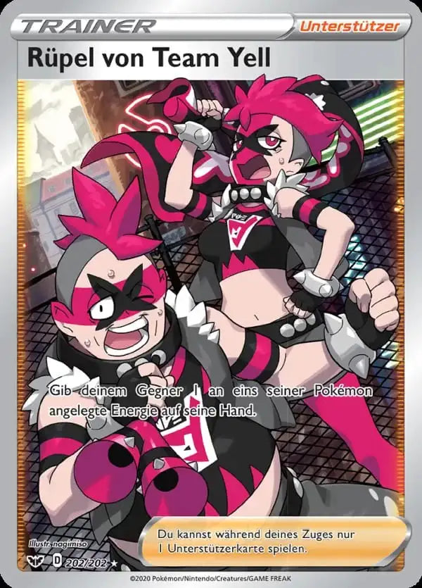 ruepel von team yell 202/202 – Pokémon Schwert & Schild Karte