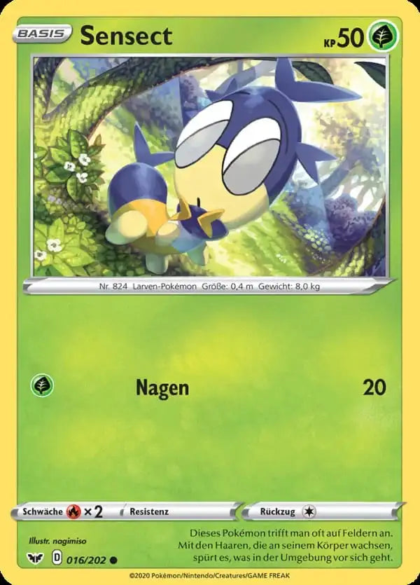 sensect 016/202 – Pokémon Schwert & Schild Karte