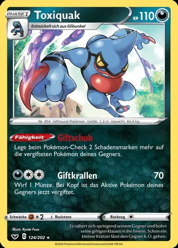 toxiquak 124/202 – Pokémon Schwert & Schild Karte