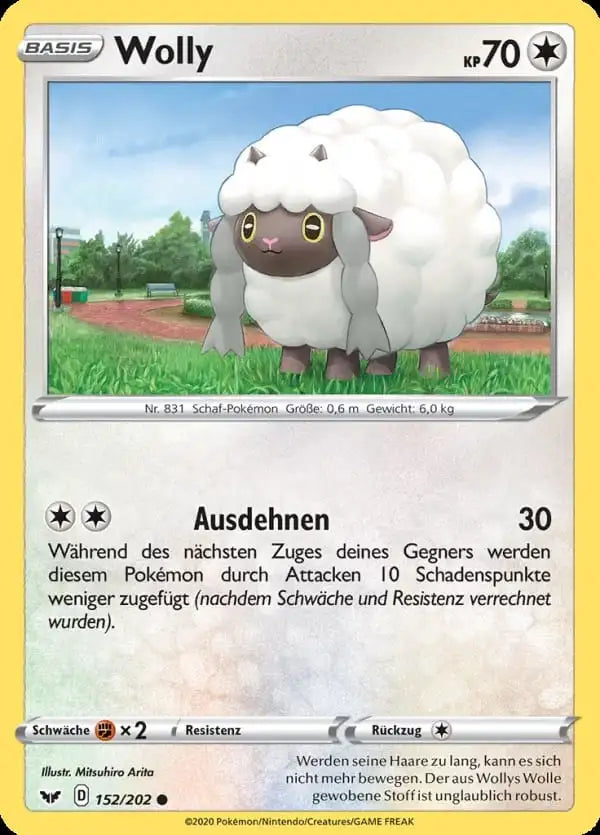 wolly 152/202 – Pokémon Schwert & Schild Karte