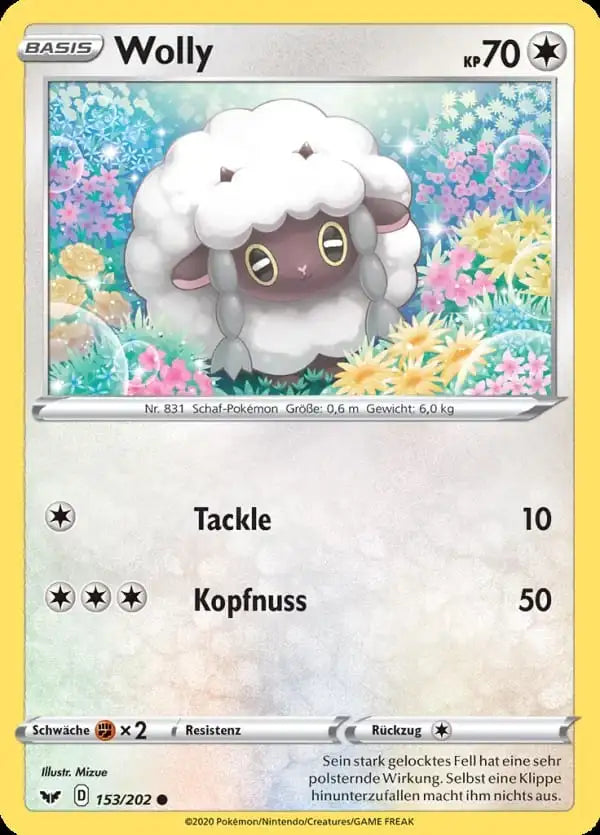 wolly 153/202 – Pokémon Schwert & Schild Karte