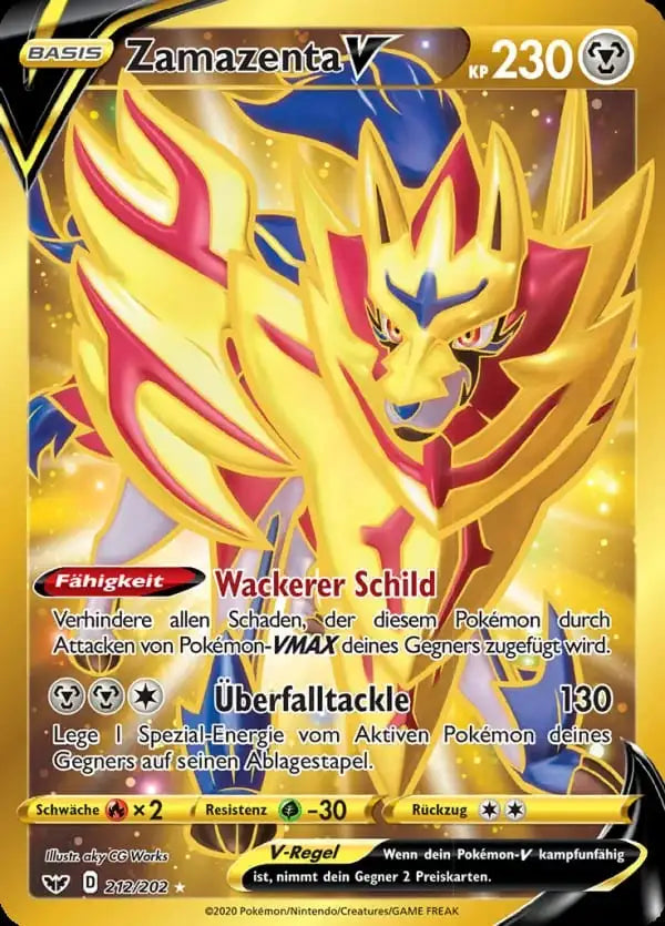 zamazenta v 212/202 – Pokémon Schwert & Schild Karte