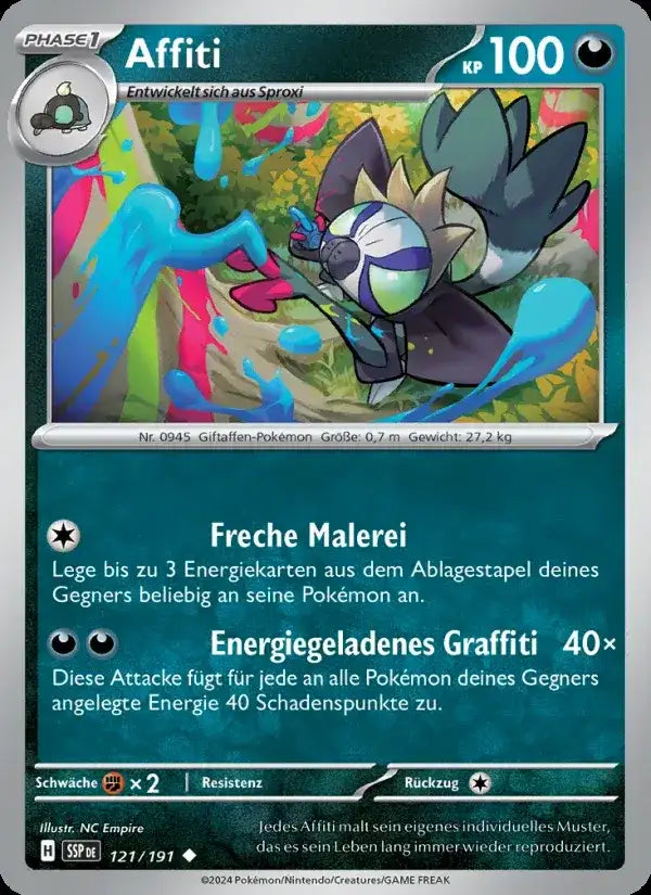 Affiti 121/191 – Pokémon Stürmische Funken Karte